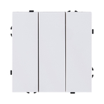 Трехклавишный выключатель 10А/250В Белый глянцевый Kollinger Eclipse EC-710WG