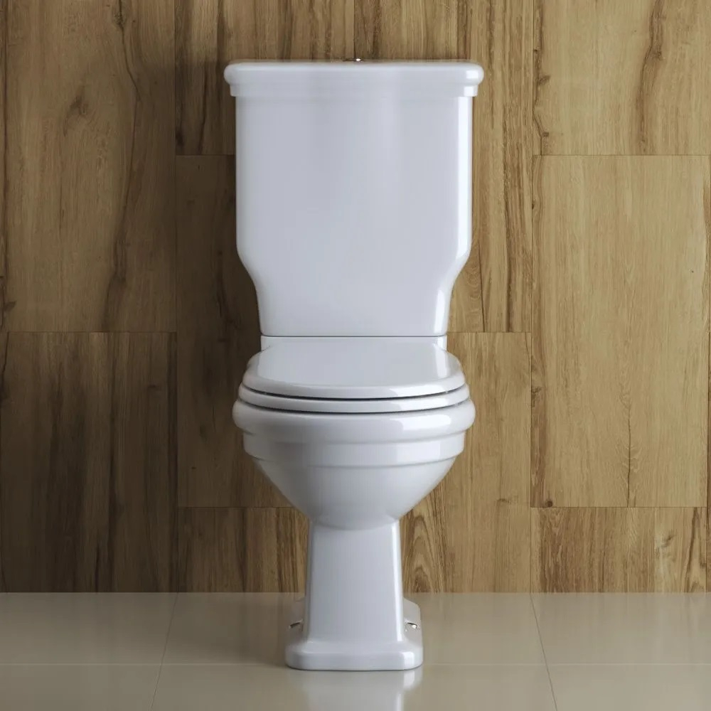 Унитаз компакт безободковый с сиденьем P-trap BelBagno BOHEME BB115CPR + BB115T