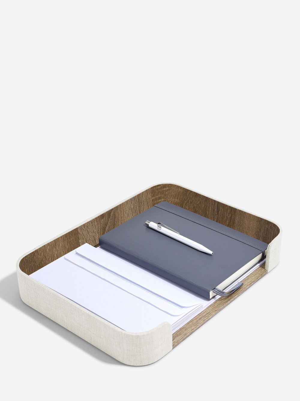 Лоток для бумаг для рабочего стола Stackers Letter Tray - Oatmeal & Linen (слоновая кость)