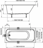 Ванна акриловая Ravak CHROME SLIM C721300000 150х70