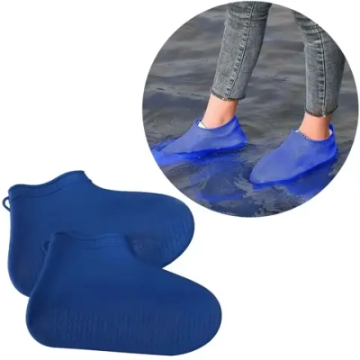 Чехлы на обувь от дождя и грязи «Прогулка» р-р L (40-44) из силикона цвет синий