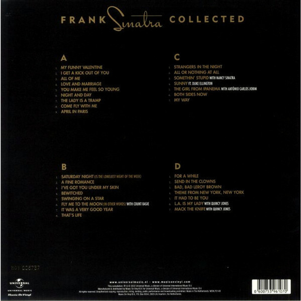 Frank Sinatra / Collected (Limited Edition)(Coloured Vinyl)(2LP)