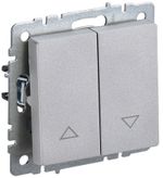 BRITE Выключатель жалюзи 10А ВС10-1-5-БрА алюминий IEK