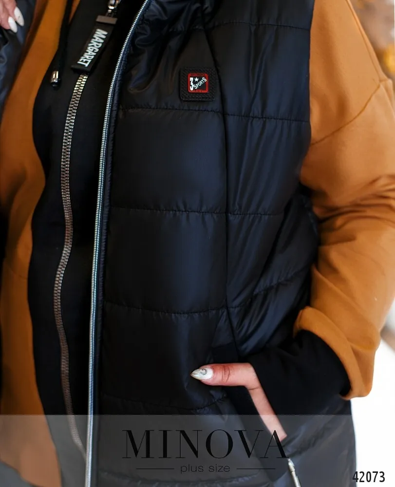 Костюм 17-229-чёрный-горчица Minova