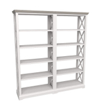 Стеллаж «Форест» сквозной белый воск/антик