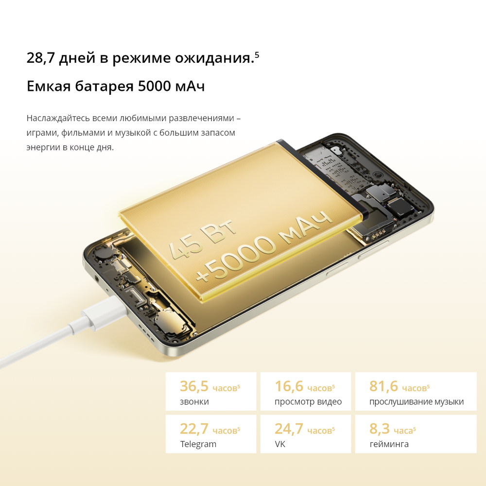 Смартфон Realme C65 8ГБ / 256 ГБ, Ростест, EAC, android 13, Black