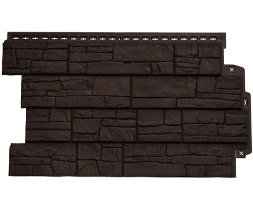 Фасадные Панели GRAND LINE (ГРАНД ЛАЙН) под камень Сланец Коричневый