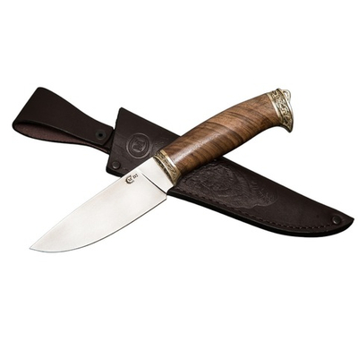 Нож кузница Сокол, ст. D 2, литье, орех(кап)