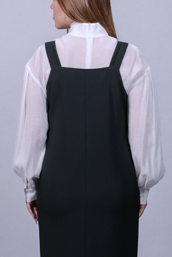 Офисный сарафан 3091АП, Тёмно тёмно син #70ТТСи083091АП