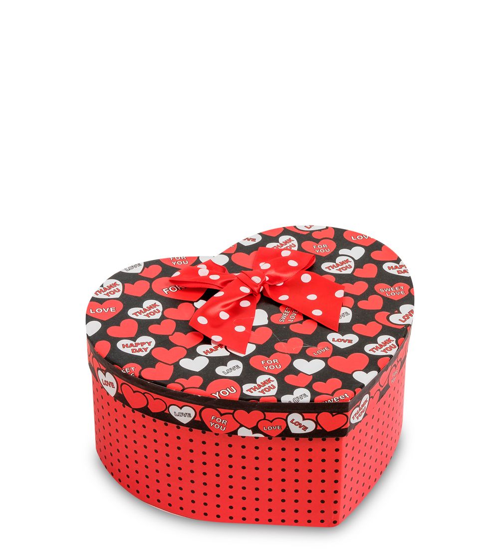 WG-55/1-A Коробка подарочная «Сердце» цв.красн./черн.