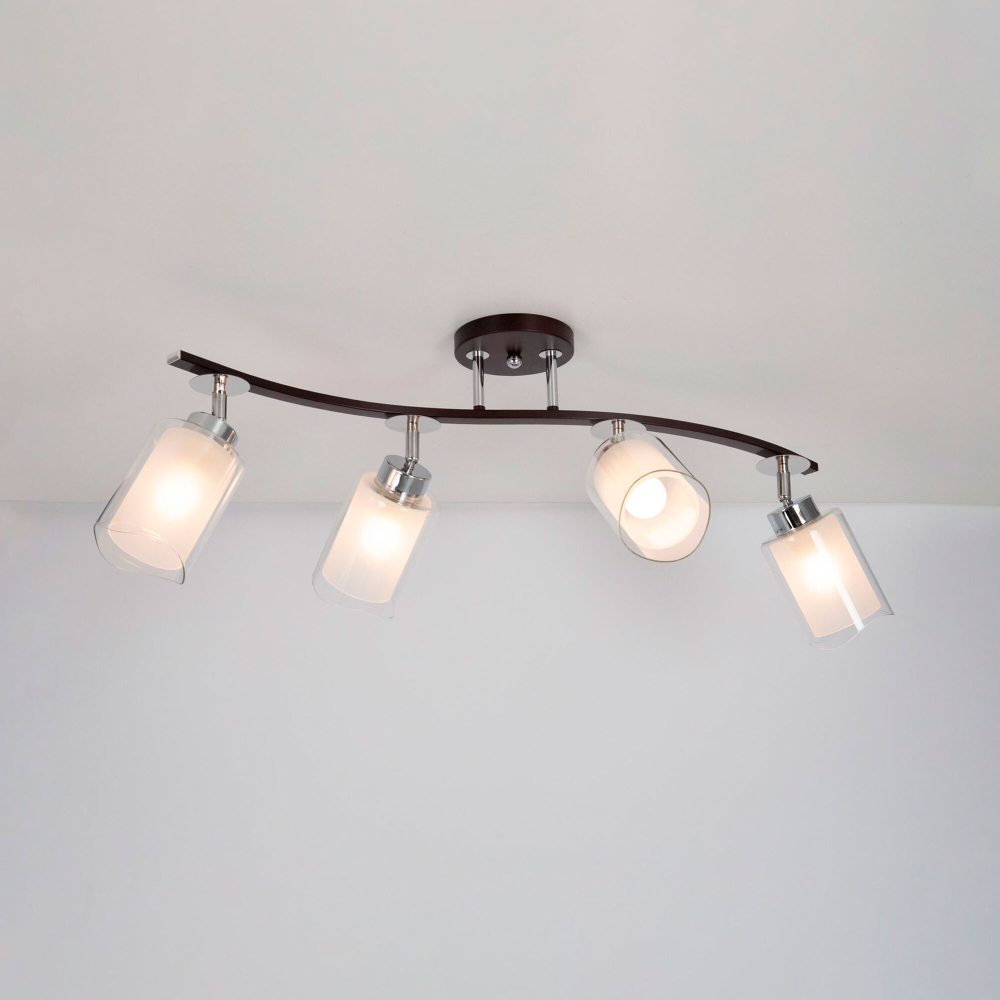 Citilux Фортуна CL156142 Люстра с поворотными плафонами Венге Хром