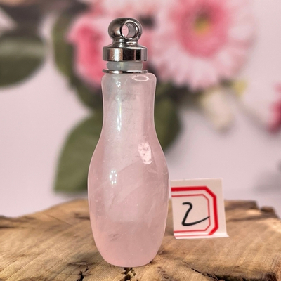 36006 Розовый кварц Кулон флакон