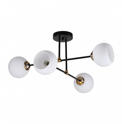 20809/4 BK+GD WT E27 Светильник потолочный (1) ЭК