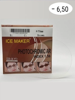 Линза для очков стигматич. 1шт  ICE MAKER -6.50 d 70 ind 1.5