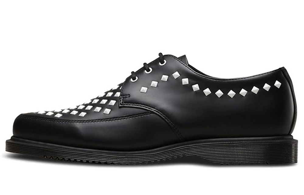 Dr.Martens Casual Leather Shoes Men"s Low top Black/White