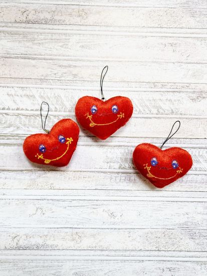 Сердечки мягкие 7 см, 3 шт