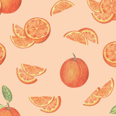 Апельсины на светло-оранжевом