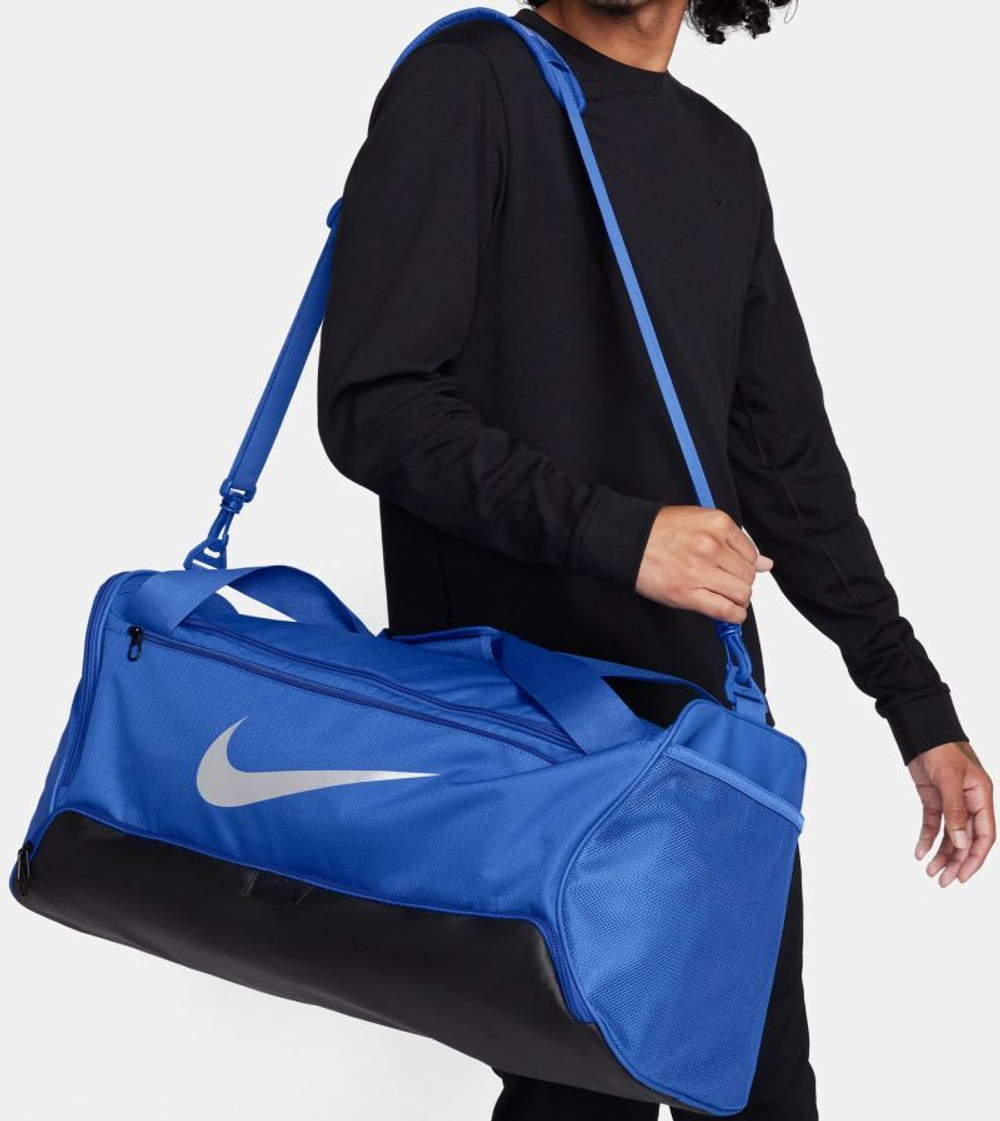 Сумка спортивная Nike Brasilia 9.5 Training Duffel Bag - game royal/black/metallic silver
