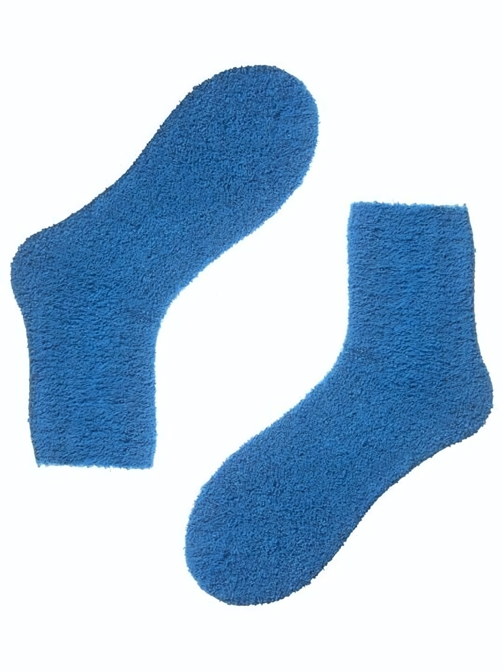 Однотонные женские плюшевые носки Soft (Размер: 25) (Цвет: синий)