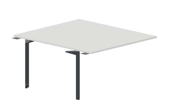 Составной стол на 2 рабочих места 138х156,6х75см (без отверстий) - приставной элемент