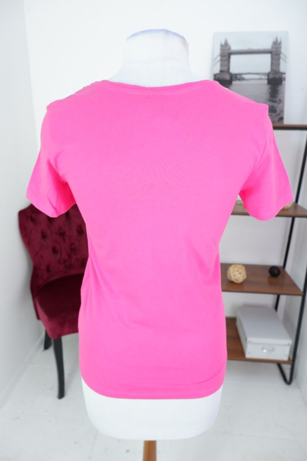 Футболка Zolla хлопковая, в ягодном оттенке 44 размер, новая