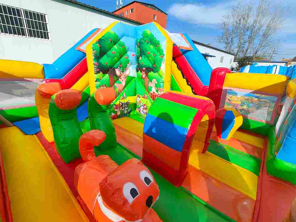 Коммерческий надувной батут «Царство зверей 2», 5x5x2.8 м.