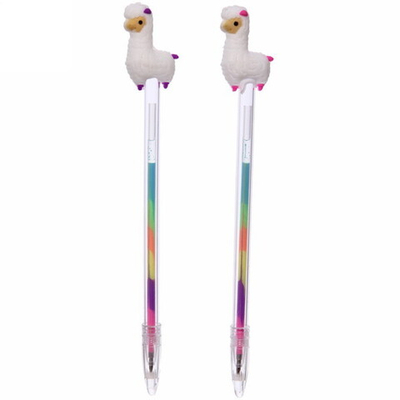 Ручка гелевая, многоцветная «Игривая Лама», 4 цвета, 18 см