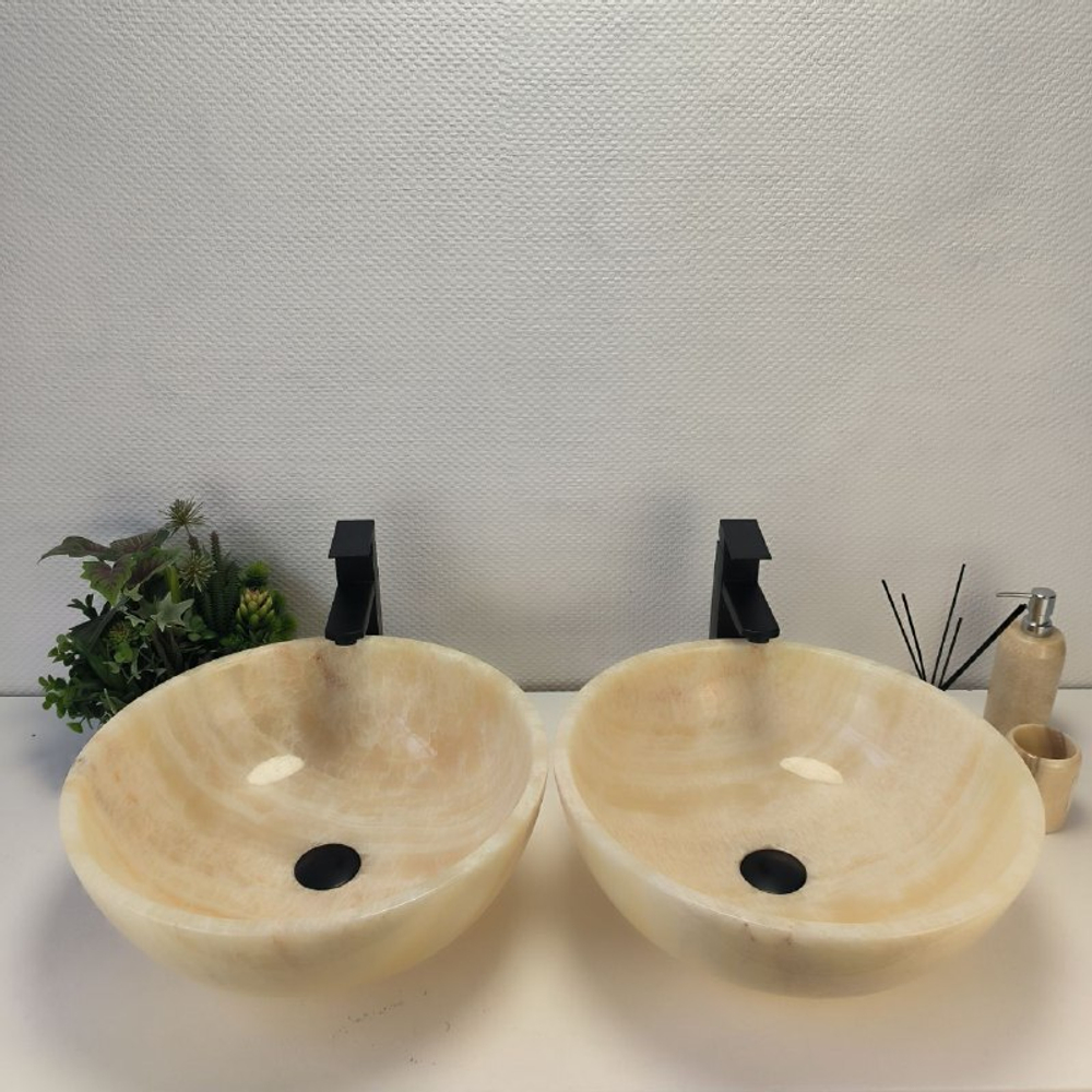 Раковина из оникса Bowl Yellow TinLip BO-62944 45*45*17 39