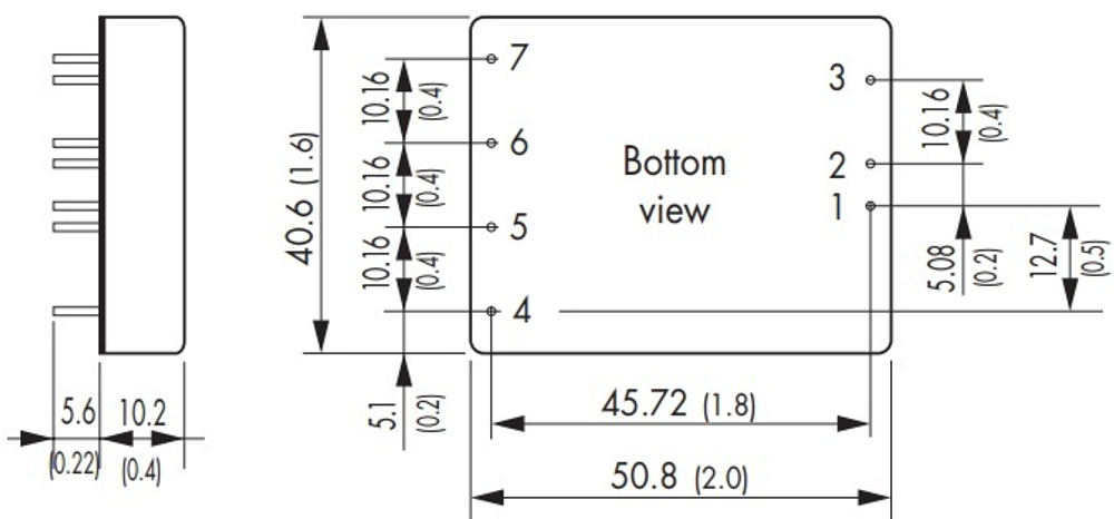 Преобразователь DC-DC модульный TRACO POWER TEN 30-2411WI