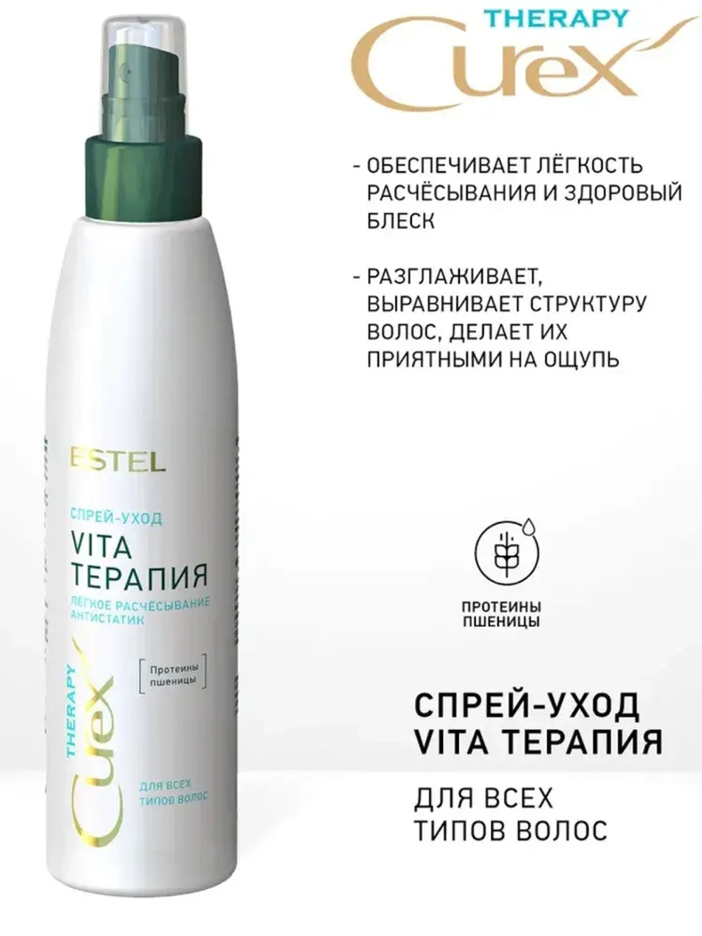 Estel Curex THERAPY Двухфазный лосьон-спрей для поврежденных волос 200мл