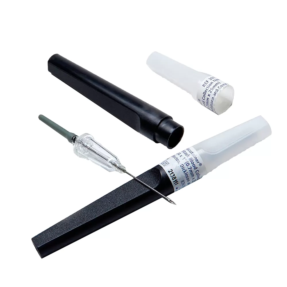 Игла двухсторонняя с камерой визуализации 22G 0.7х25 мм черная Lind-Vac 50 шт