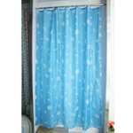 Штора для ванной комнаты полиэстер эконом 180*200 с кольцами Ракушки на голубом YQL-1137
