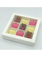 Пластиковая форма для конфет Мишка с сердцем МИНИ