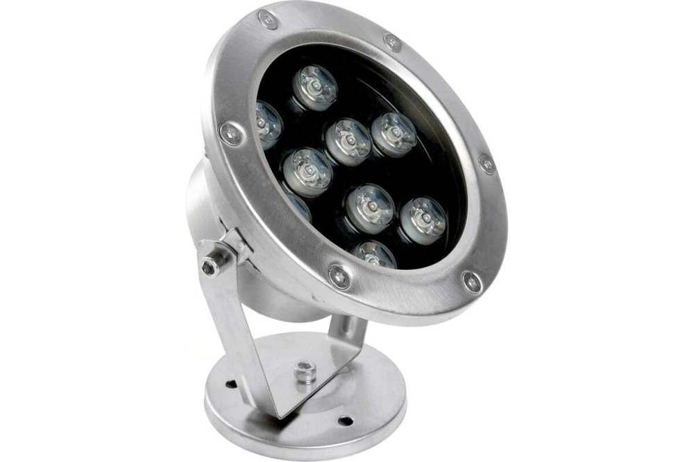 Cветильник-прожектор LED подводный LL-824, 9W, AC24V, низковольтный, RGB, металлик, 140*80*160mm, IP68 Feron