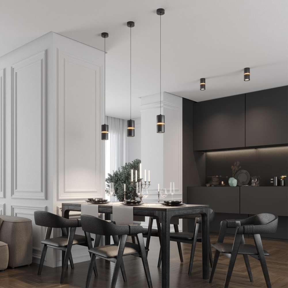 359338 OVER NT24 318 черный Светильник накладной светодиодный IP20 LED 10W/3W 3000K 1090Лм 170-265V ARISTO