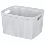 Корзина для белья "velvet", 450*360*270мм, 35л (светло-серый флэк)