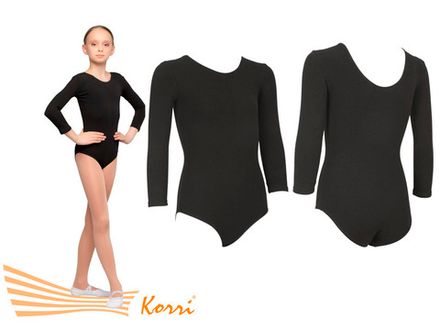 Костюм гимнастический "Классика", х/б, чёрный, 32 #08113