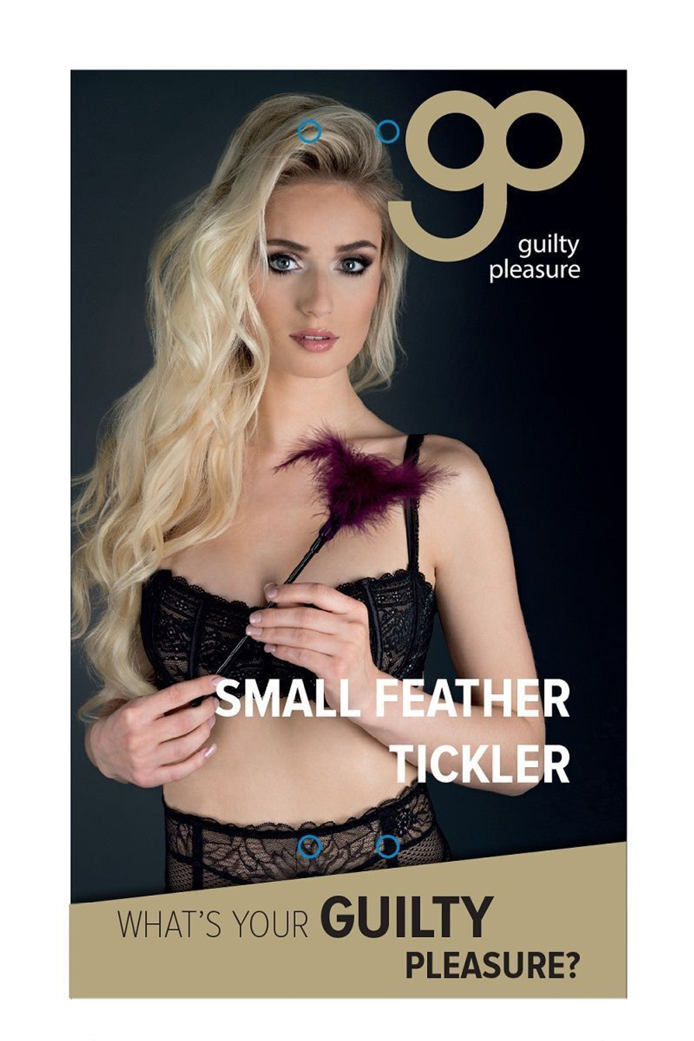 Пластиковая метелочка с фиолетовыми пёрышками Small Feather Tickler - 32 см. (Цвет: фиолетовый)