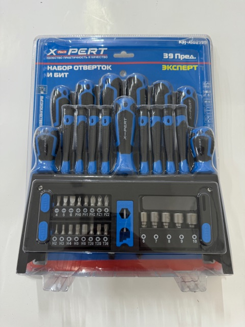 Набор отверток и бит (39 предметов) X-PERT