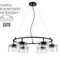 8232/6 COMFI LN25 193 черный/прозрачный, металл/стекло Светильник подвесной LED GX70 6*10W 220V NATALINA