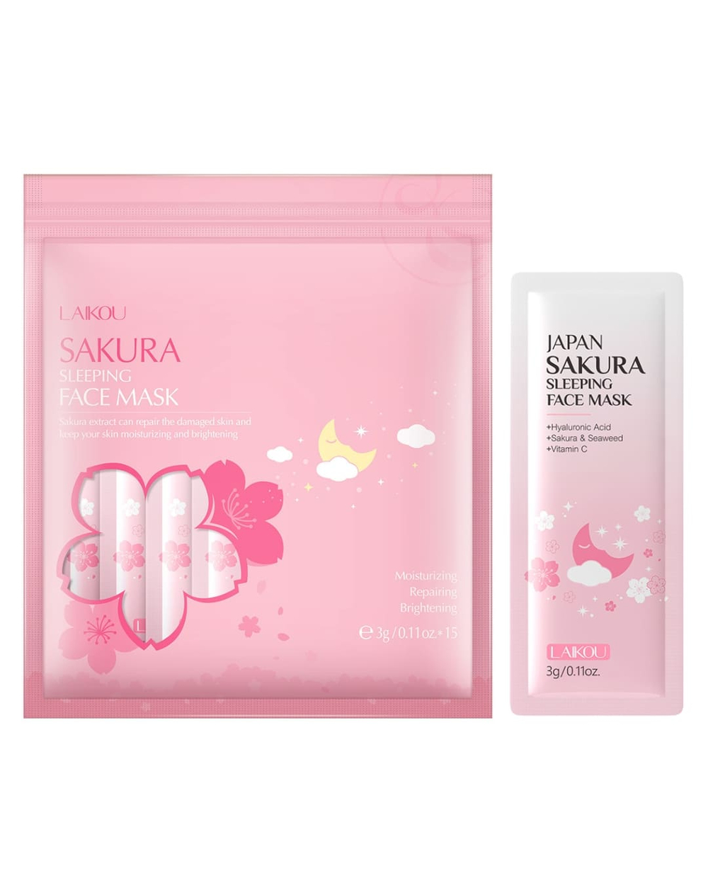 Ночная маска для лица с сакурой, 3г