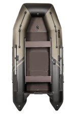 Броня-360 СК слань+киль хаки-черный (Лодка ПВХ под мотор с усилением)