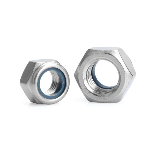 Гайка со стоп кольцом нержавеющая АКВАКРЕП М6 DIN 985 A2, 100 шт