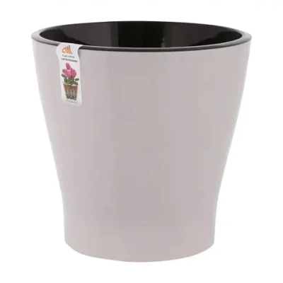 Горшок цветочный Лея 5л двойной бежевый