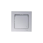 Розетка 1-м СП AtlasDesign 16А IP20 с заземл. защ. шторки с крышкой механизм алюм. SE ATN000346