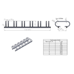 Велопарковка №59, на 5 мест, 1520*610*270 мм., из нержавеющей стали