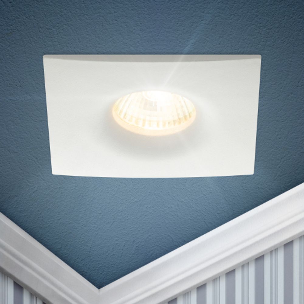 Светильник встраиваемый алюминиевый ЭРА KL104 WH под лампу MR16 GU5.3 белый