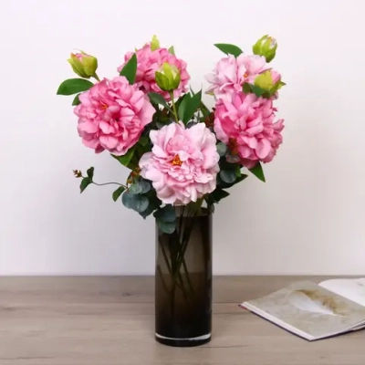 Ваза стеклянная «GREY GLASS» 11*25см, круглая