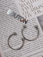 Подвеска серебристая "Пирсинг циркуляр"