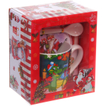 Кружка керамическая 200мл «Веселый Дракоша» с ложкой в подарочной коробке